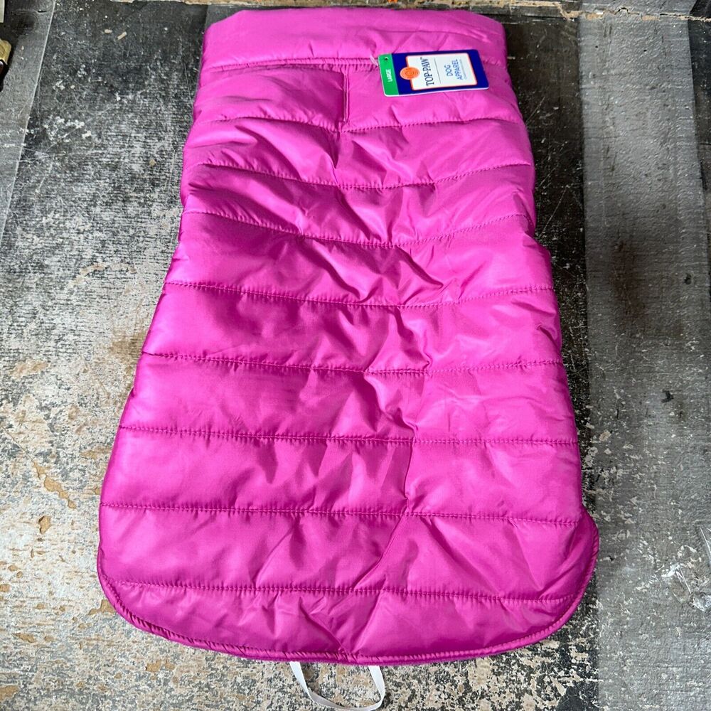 Top-Paw Dog Puffer Jacket Size‎ Large Pink Dot New w/tags